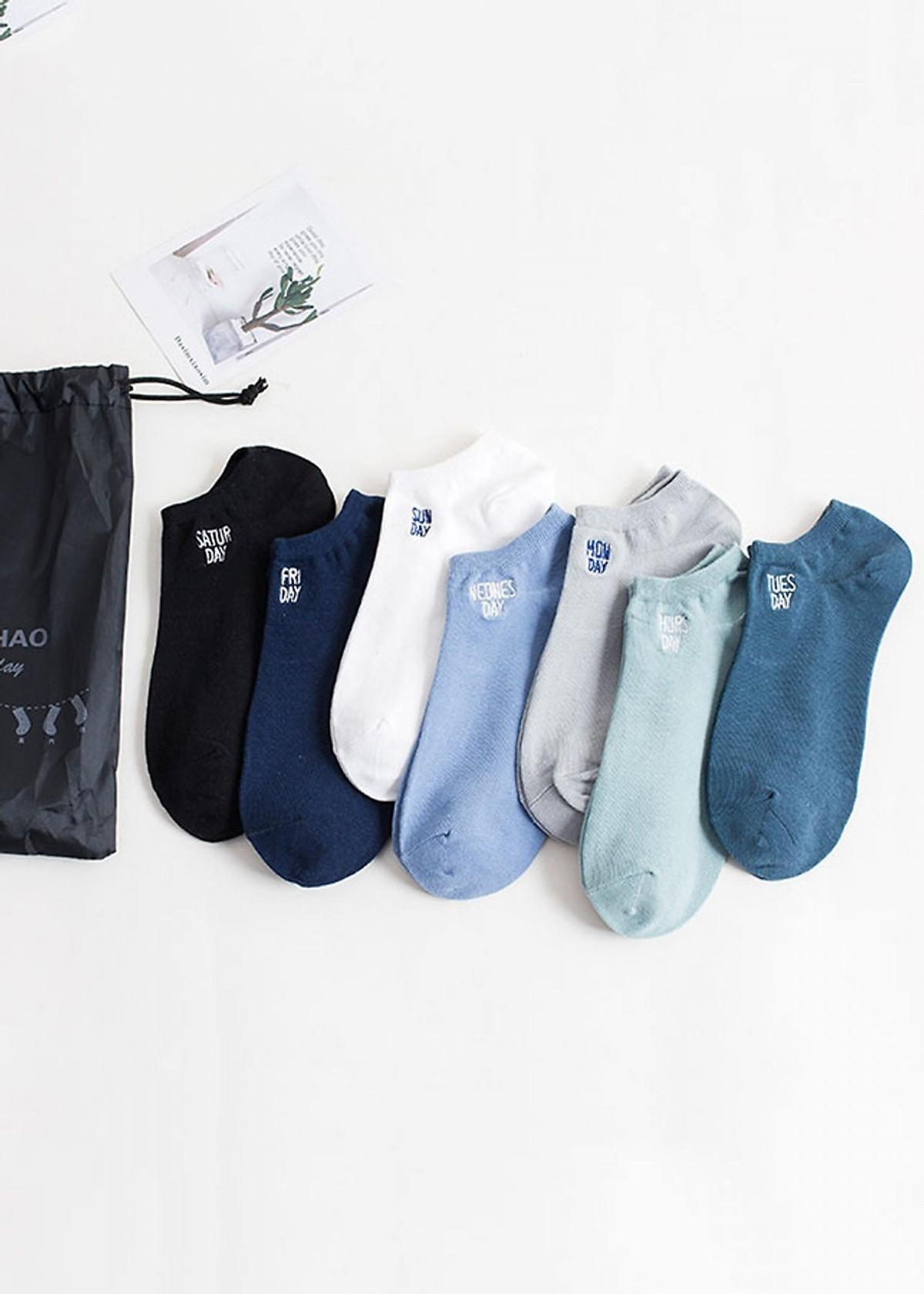 Combo Set tất vớ 7 ngày cho nam + Kèm Túi