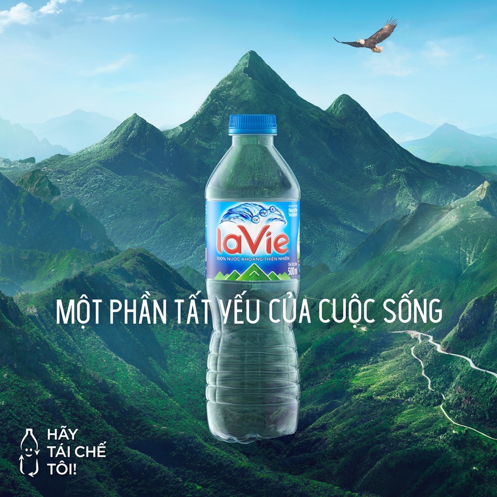 [Freeship Max] Thùng 24 chai Nước khoáng La Vie 500ml