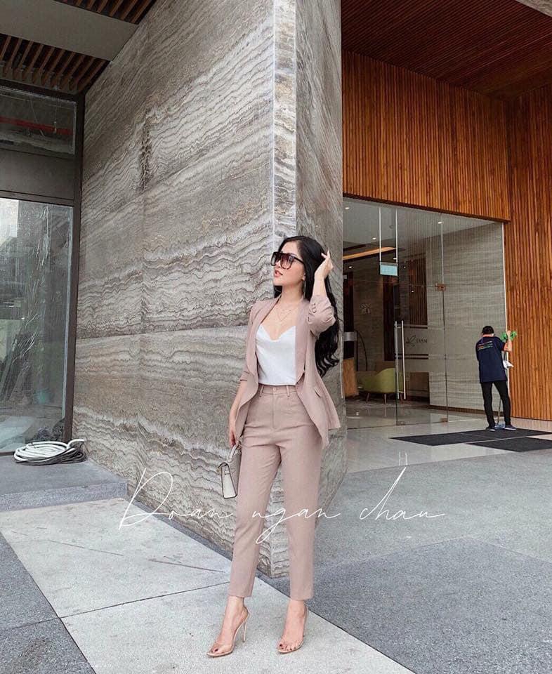 Set vest 3 món quần dài sang chảnh