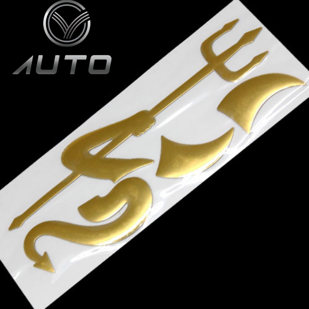 Dán decal 3D trang trí logo ô tô, xe hơi