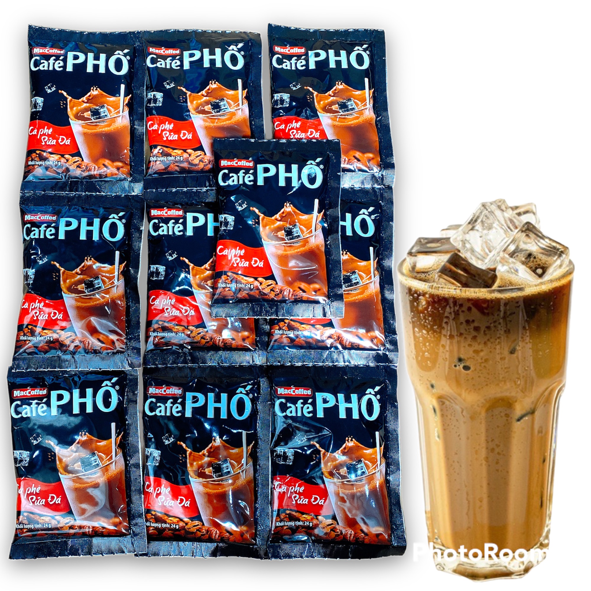 Combo 10 gói cà phê sữa đá cafe phố maccoffee có lựa chọn số lượng lẻ khi thanh toán. bách hóa uy tín