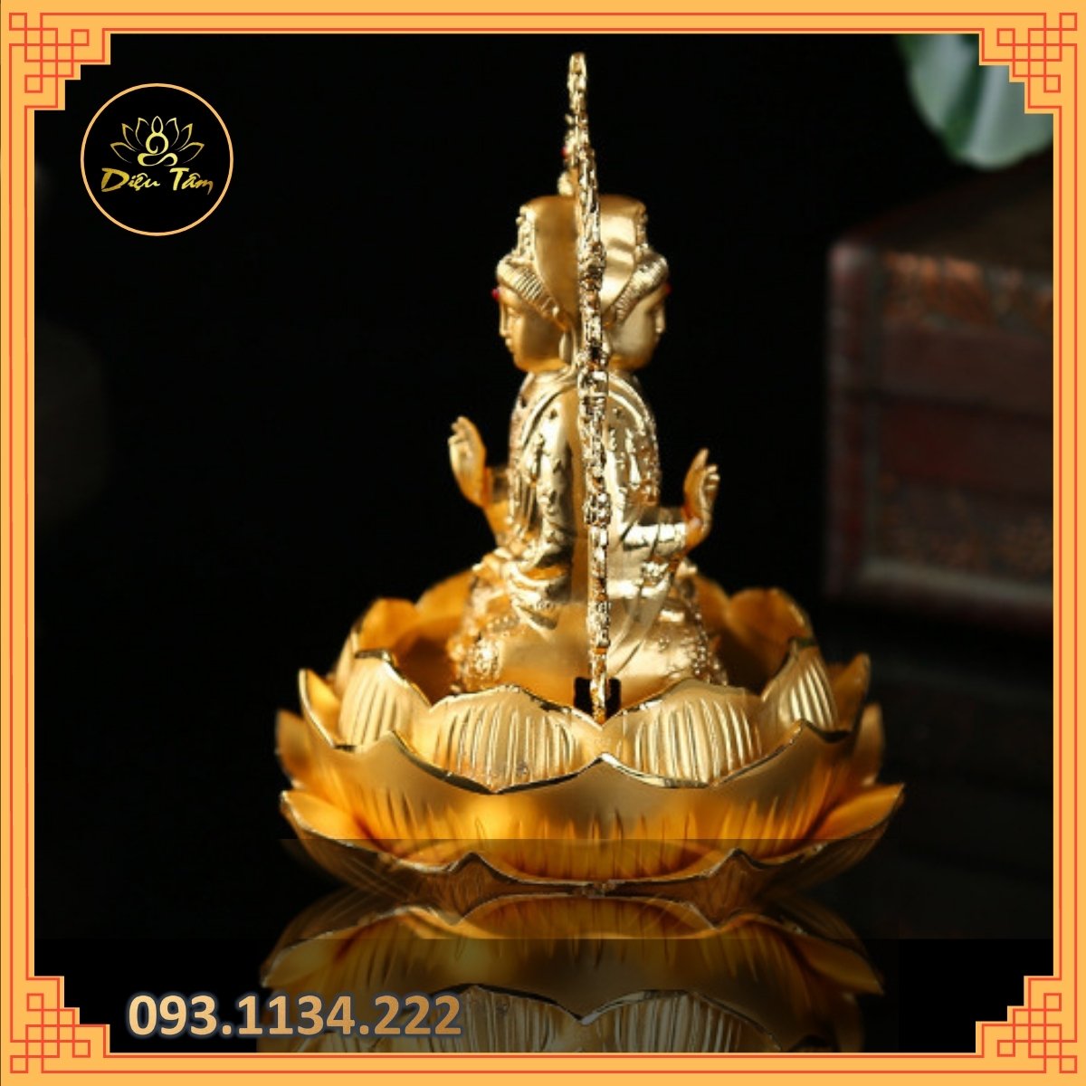 Tượng phật bà quan âm nước hoa trang trí QAR