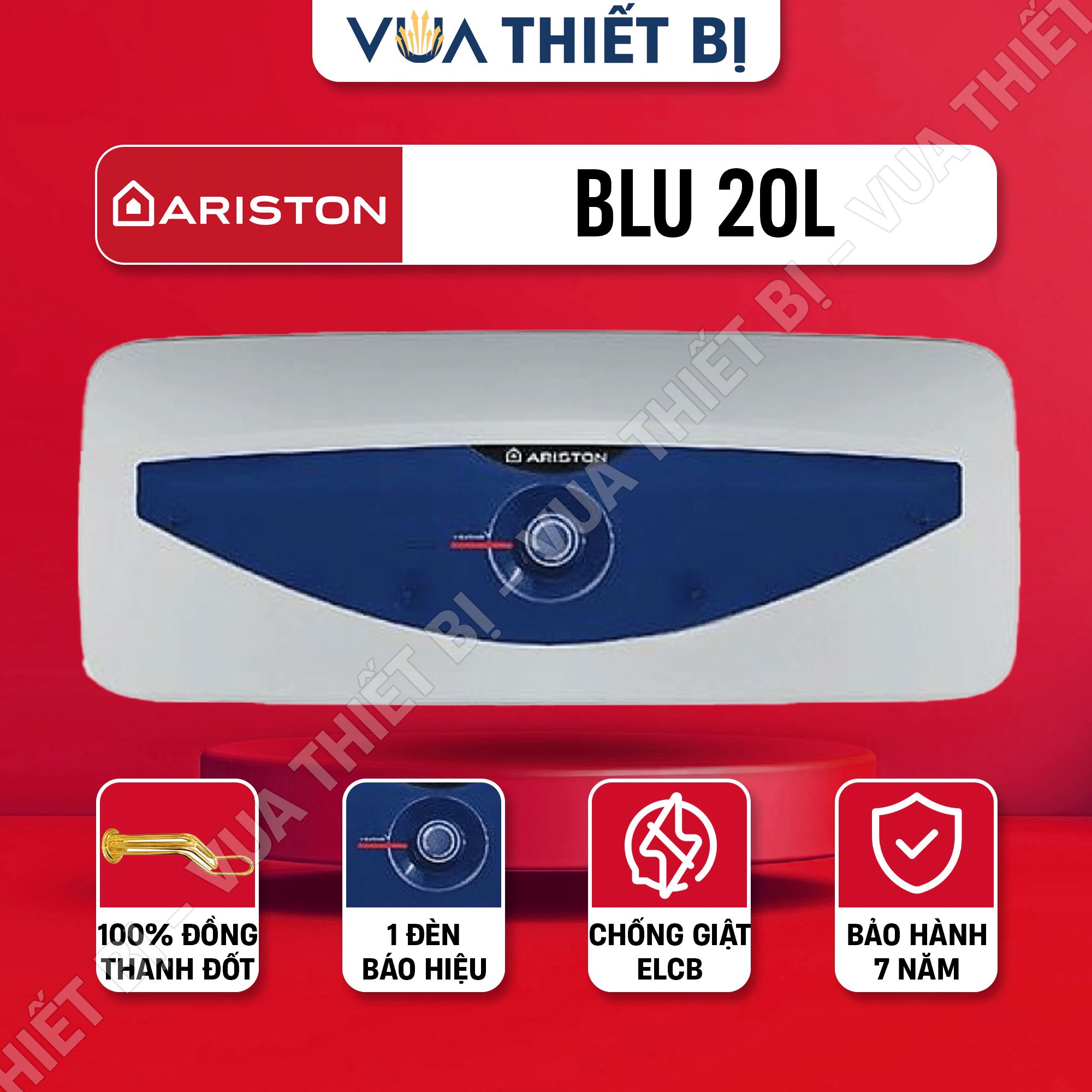 ARISTON BLU 20 SLIM - Bình nóng lạnh gián tiếp