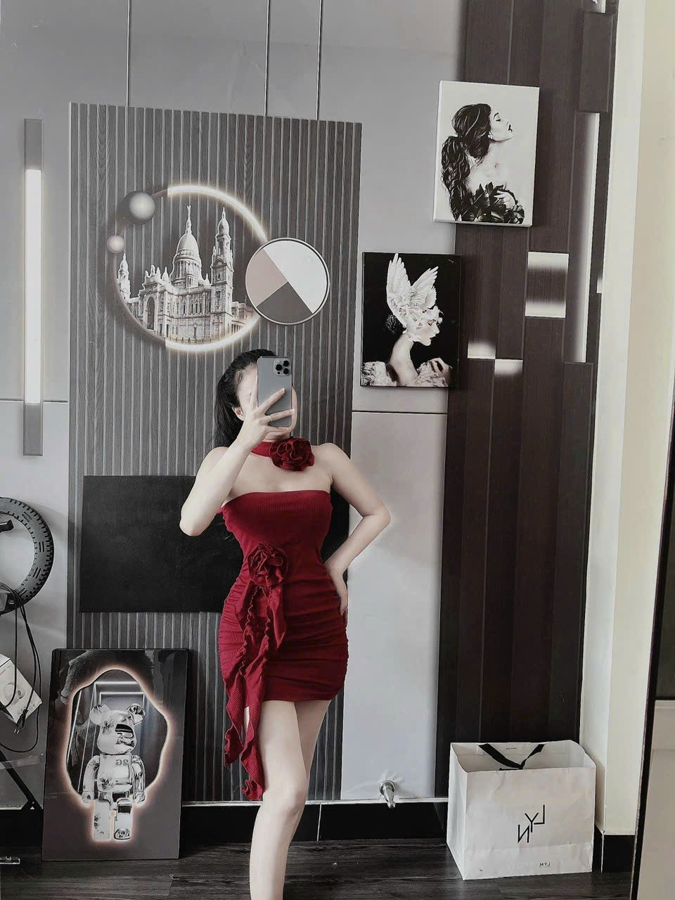 ĐẦM BODY KÈM CHOCKER HOA