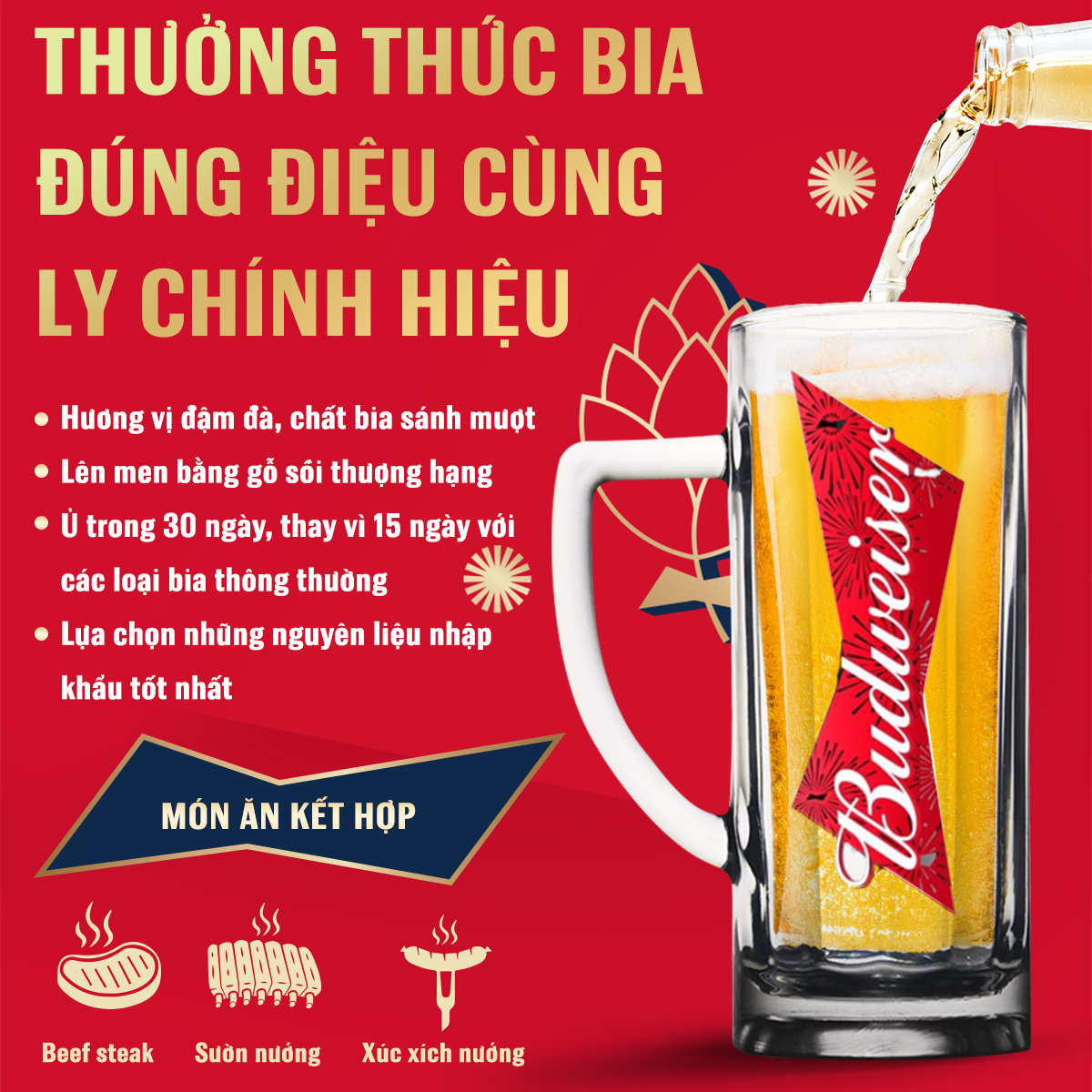 [25.11 - 29.11 VC ĐẾN 100K+FS] Combo 2 Thùng 24 Lon Bia Budweiser (330ml/lon) Date [03/2025]