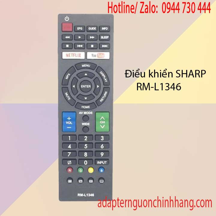 Điều khiển Smart tivi SHARP RM-L1346