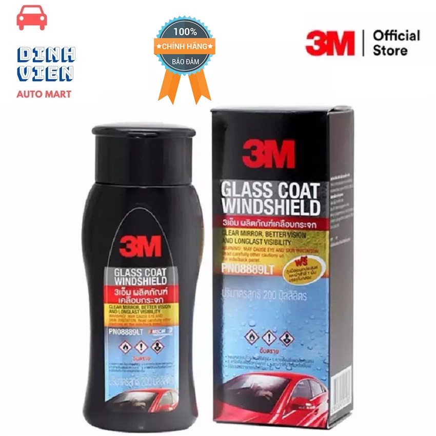 [HCM]Chất phủ bảo vệ kính 3M PN8889LT (chất chống bám nước cho kính ô tô)