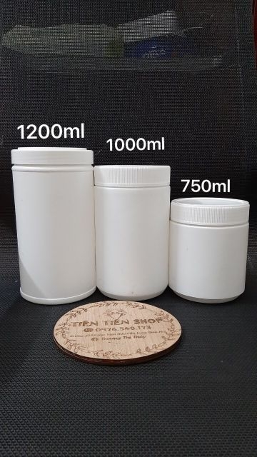 Hũ nhựa trắng nắp vặn HDPE chọn size