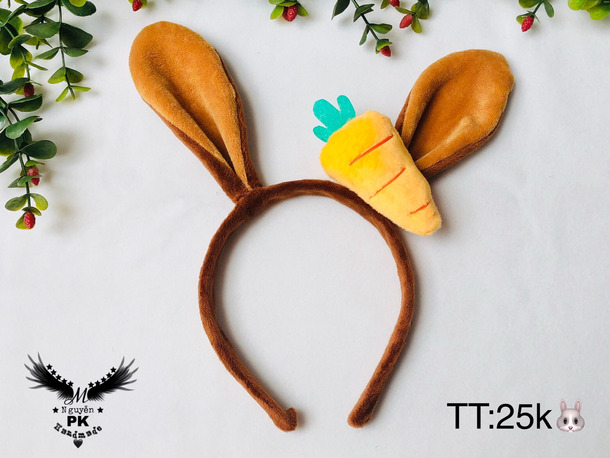 Cài tóc tai thỏ cà rốt 🥕