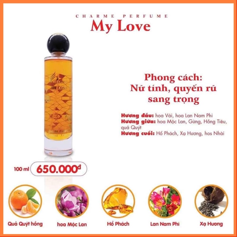 nước hoa cham mylove 100ml