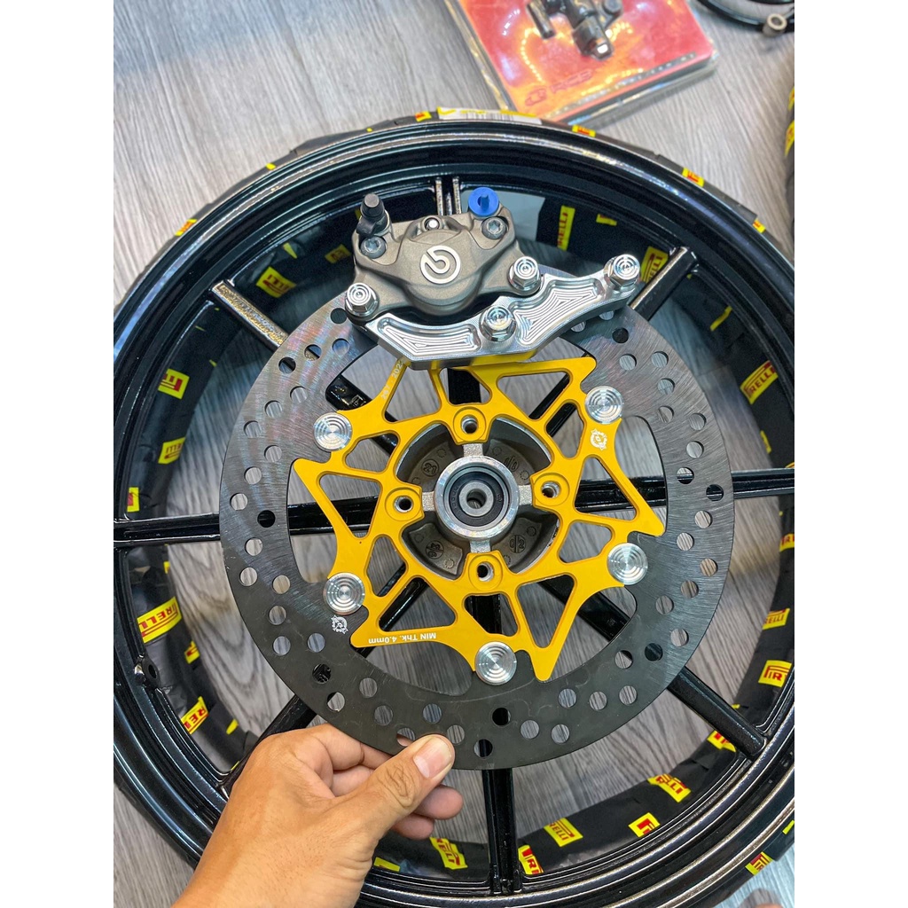 ĐĨA THẮNG PHANH DĨA LC135 / EX135 TQ6 BLACK RACING