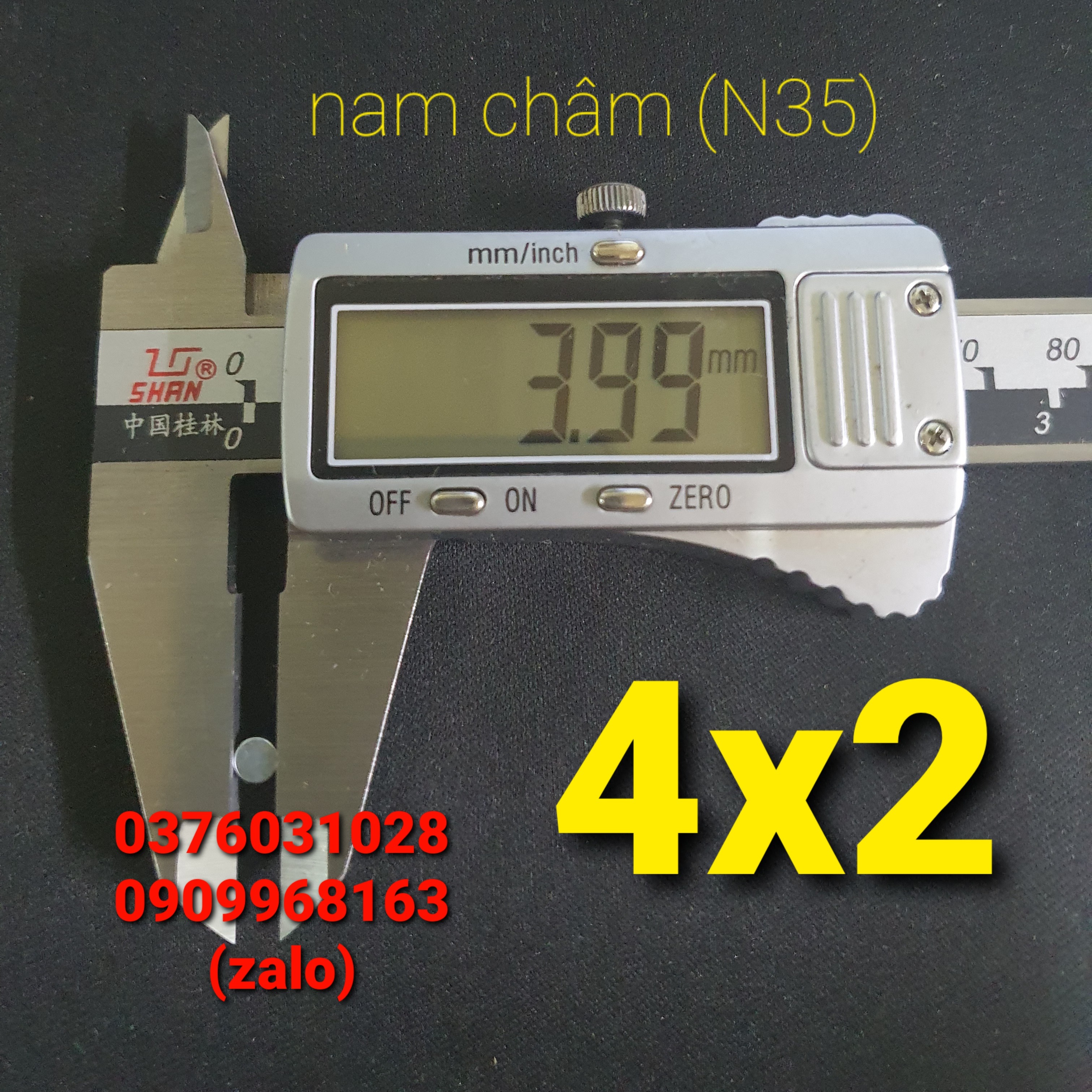 [HCM]Nam châm vĩnh cửu (N35) 4x2 (hộp 20 viên)