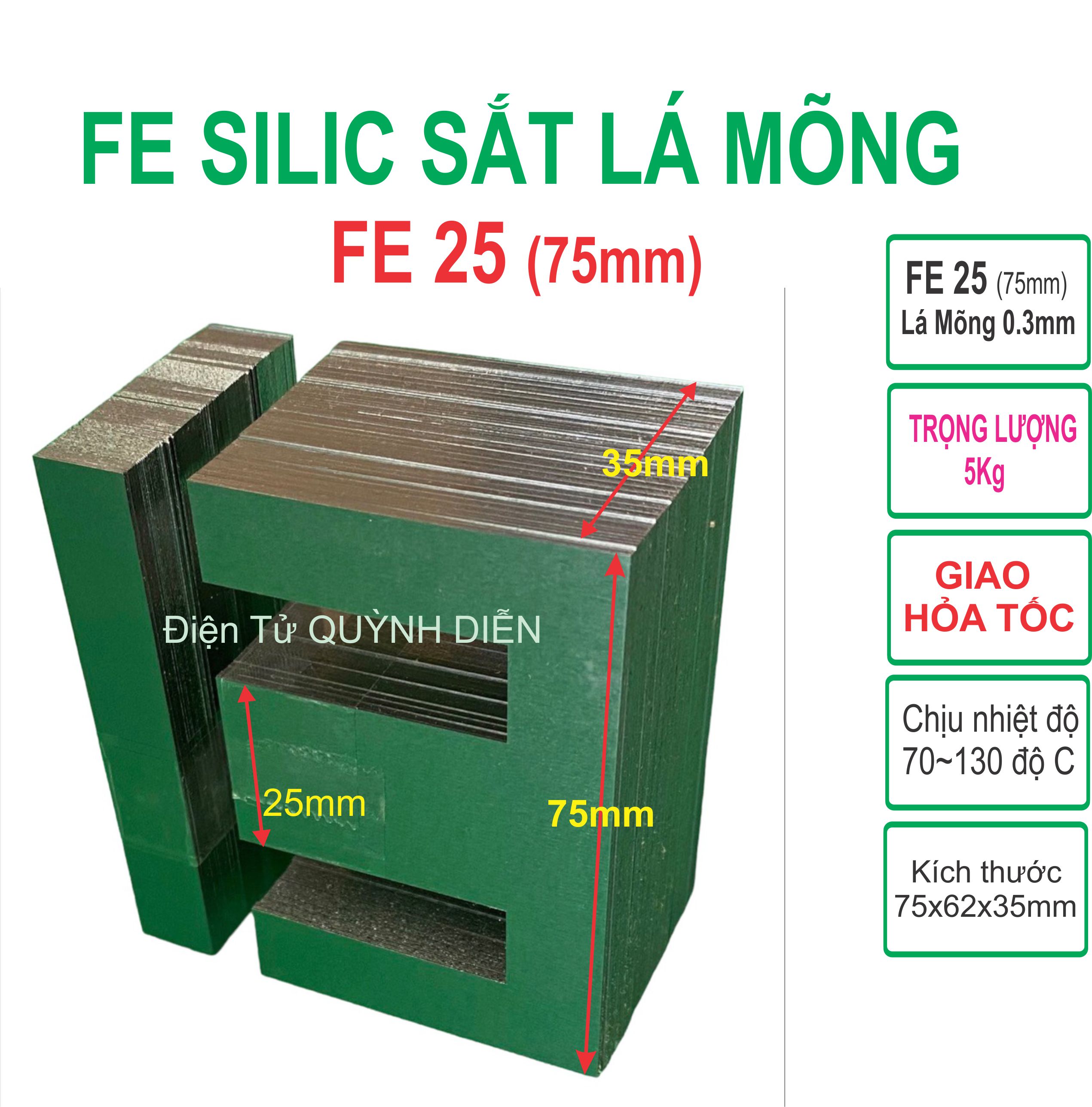 Combo 5kg Fe silic làm biến áp kích cơ biến áp 220v Fe25mm lá mỏng - gói 5kg