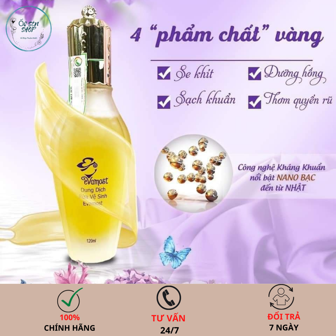 [ Nguyên Tem ] Dung Dịch Vệ Sinh Phụ Nữ Evamost Nhã Phương 120ml