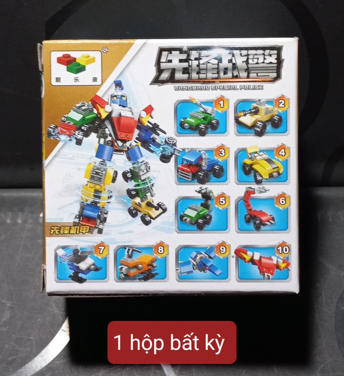 Lego xếp hình robot transformers, lego chiến binh cảnh sát, bộ lego 10in1 mini cho bé 07035