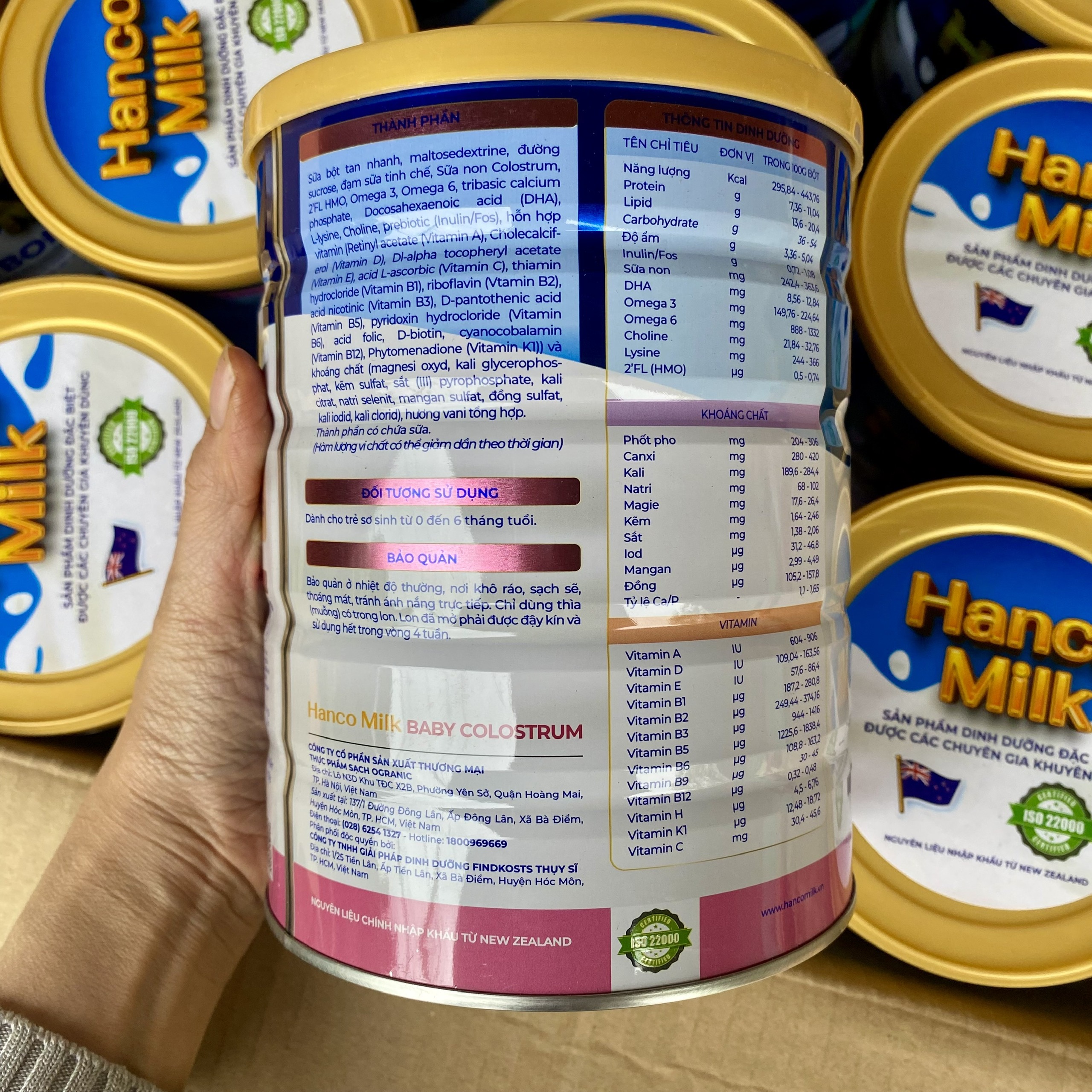 Sữa Hanco Baby Colostrum 900g (Sữa cho trẻ sơ sinh 0-6 tháng) Giảm nôn trớ