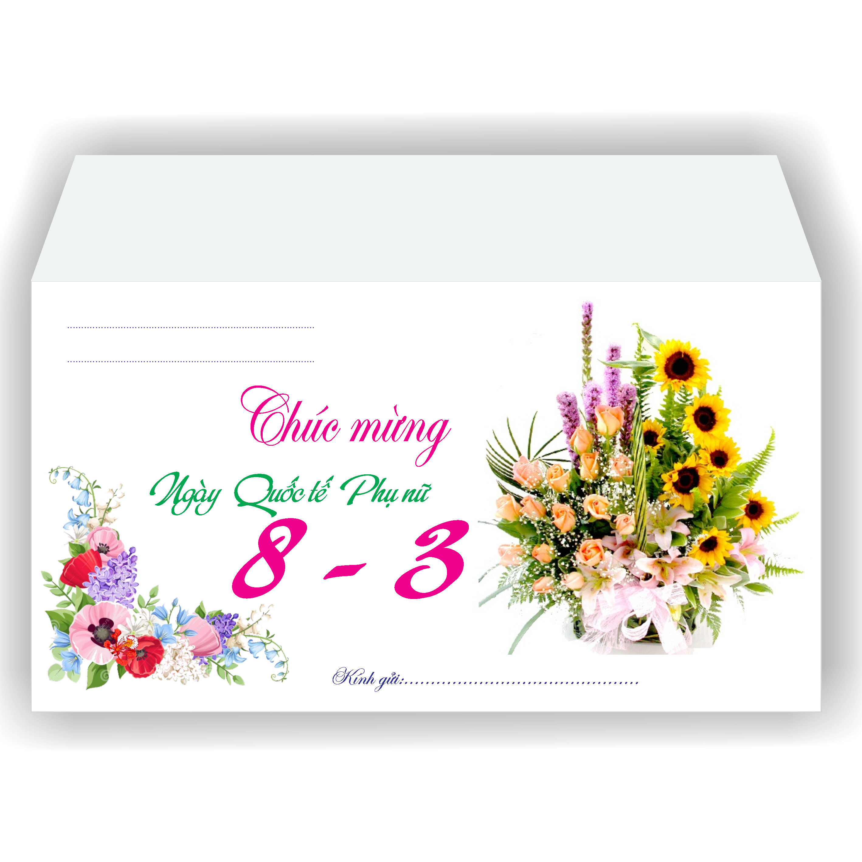 20 cái phong bì chúc mừng 8-3