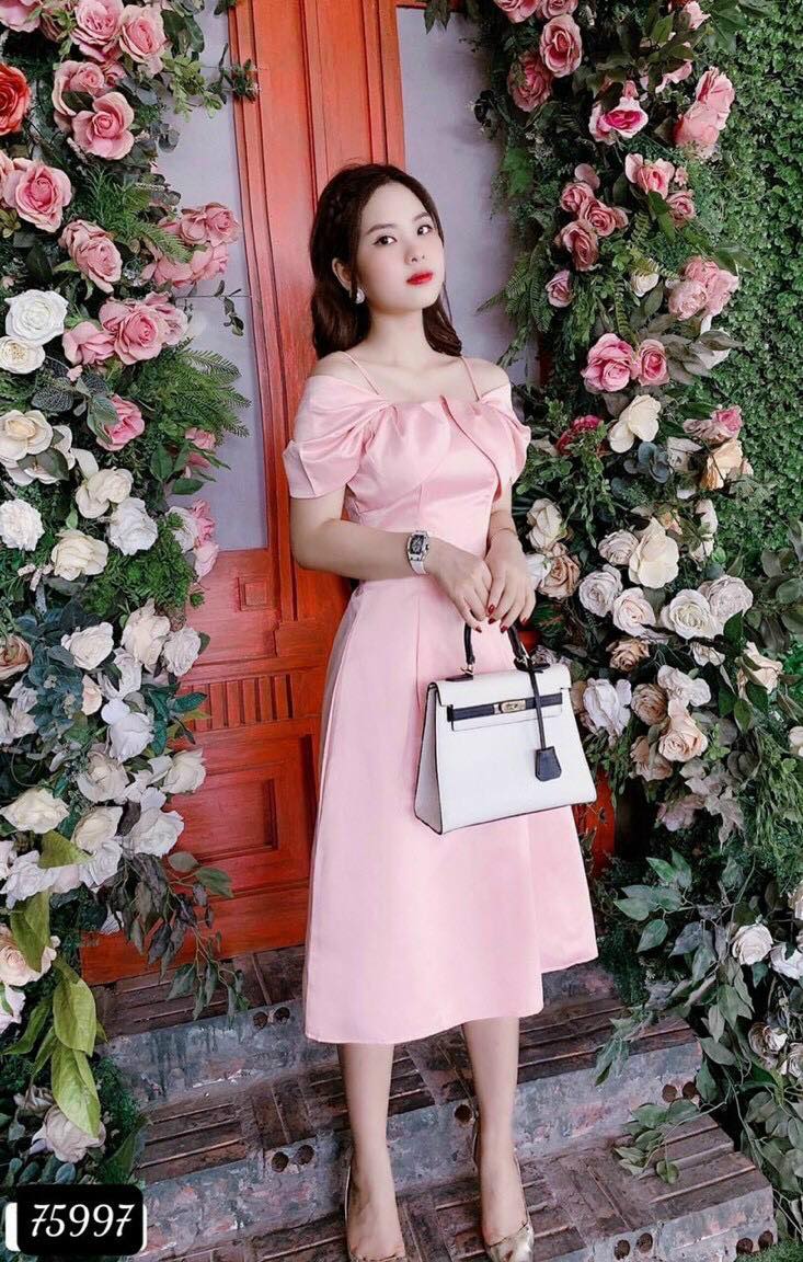 ĐẦM XÒE DỰ TIỆC TRỄ VAI 2 DÂY DỄ THƯƠNG