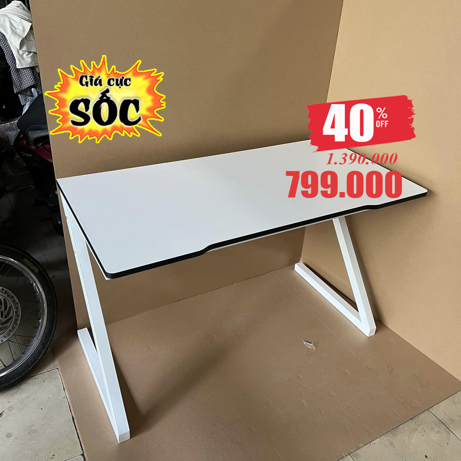 Bàn chân Z gaming PC khung thép sơn tĩnh điện chống gỉ Z001, bàn học sinh chân Z giá rẻ, bàn làm việc, bàn văn phòng cụm cao cấp - SÀNH HOME DECOR