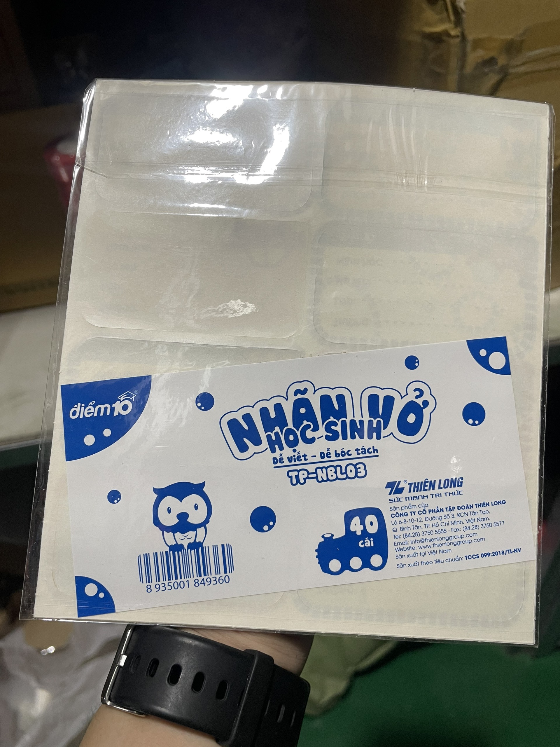 (Xấp 40 Cái) Nhãn vở Điểm 10 Thiên Long TP-NBL03