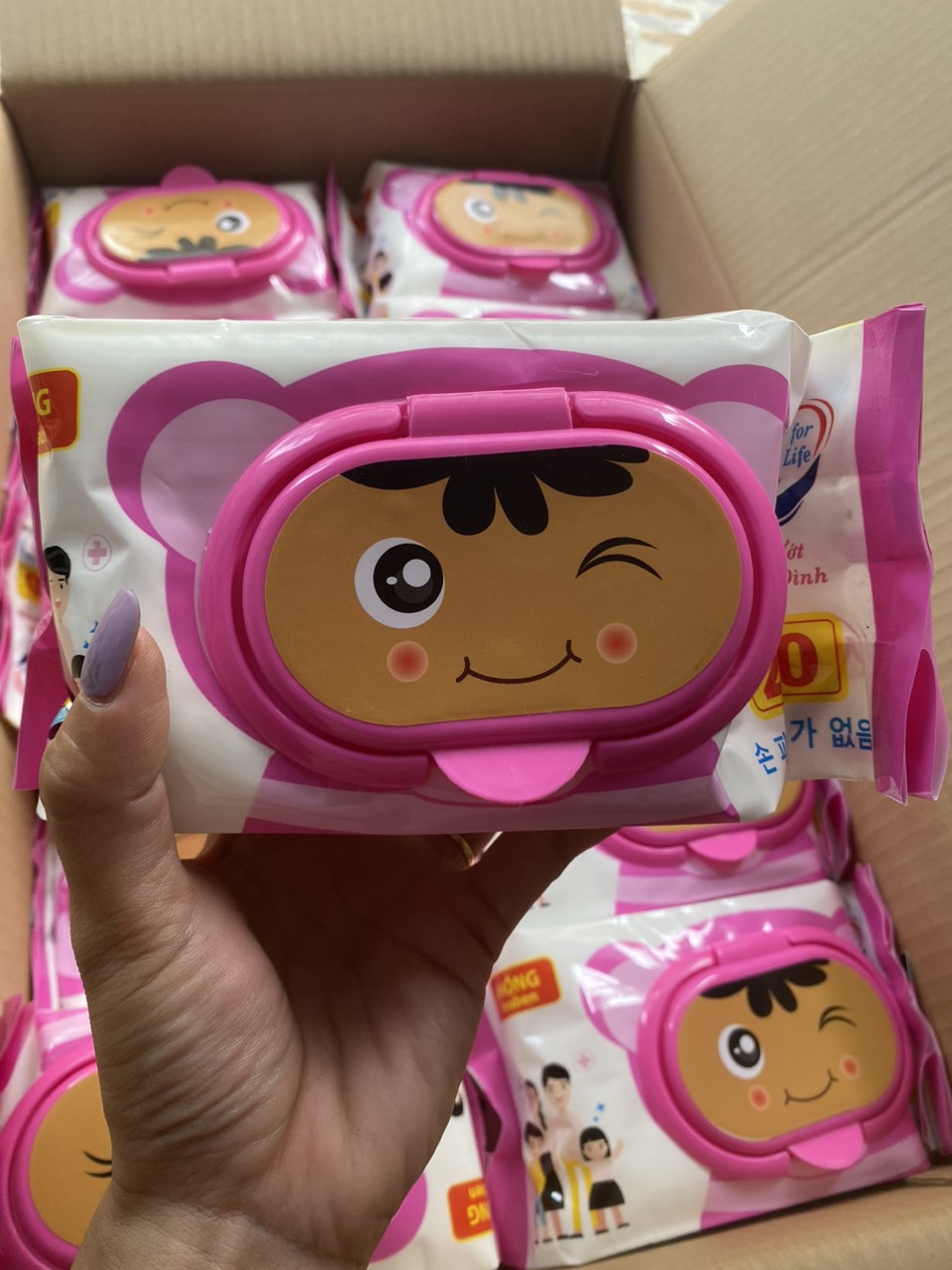 Khăn ướt gấu không mùi 250g ( khổ lớn)