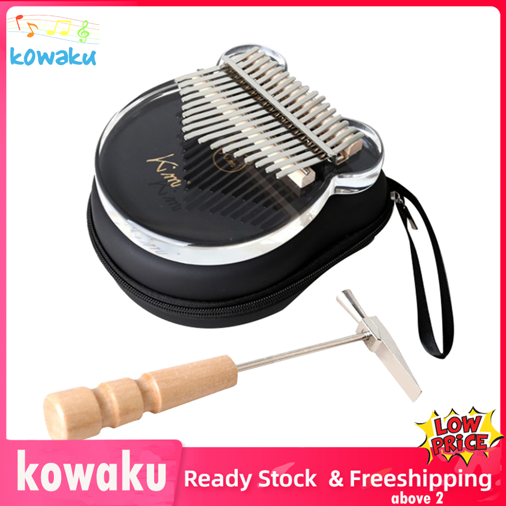 NEW! Kimi 17 Keys Kalimba Board Clear Acrylic Thumb Piano Mbira Keyboard Calimba Instrument