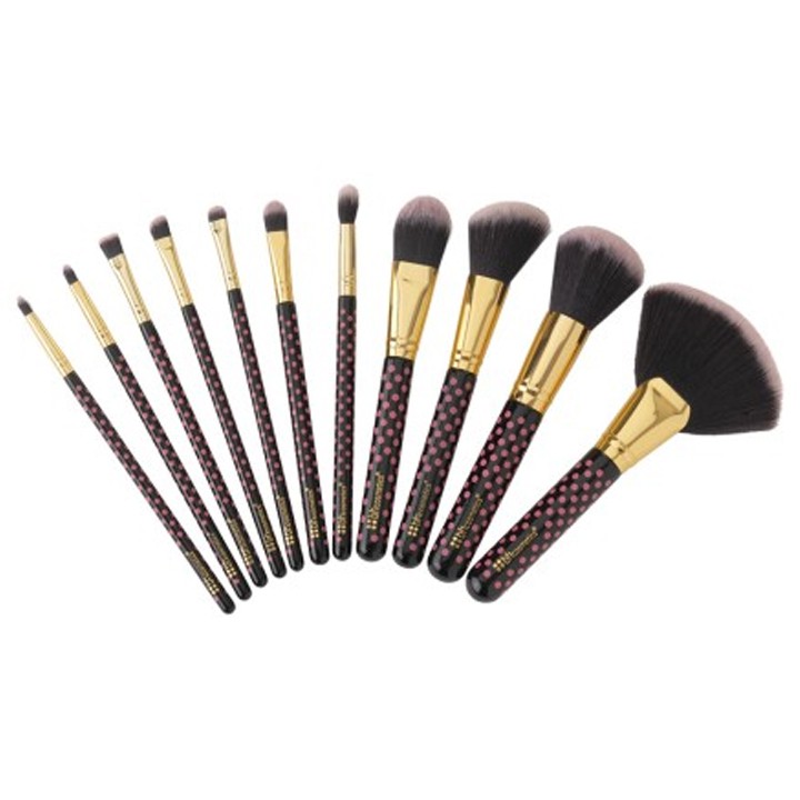 BH Cosmetics 11 Pcs Pink A Dot Brush Set