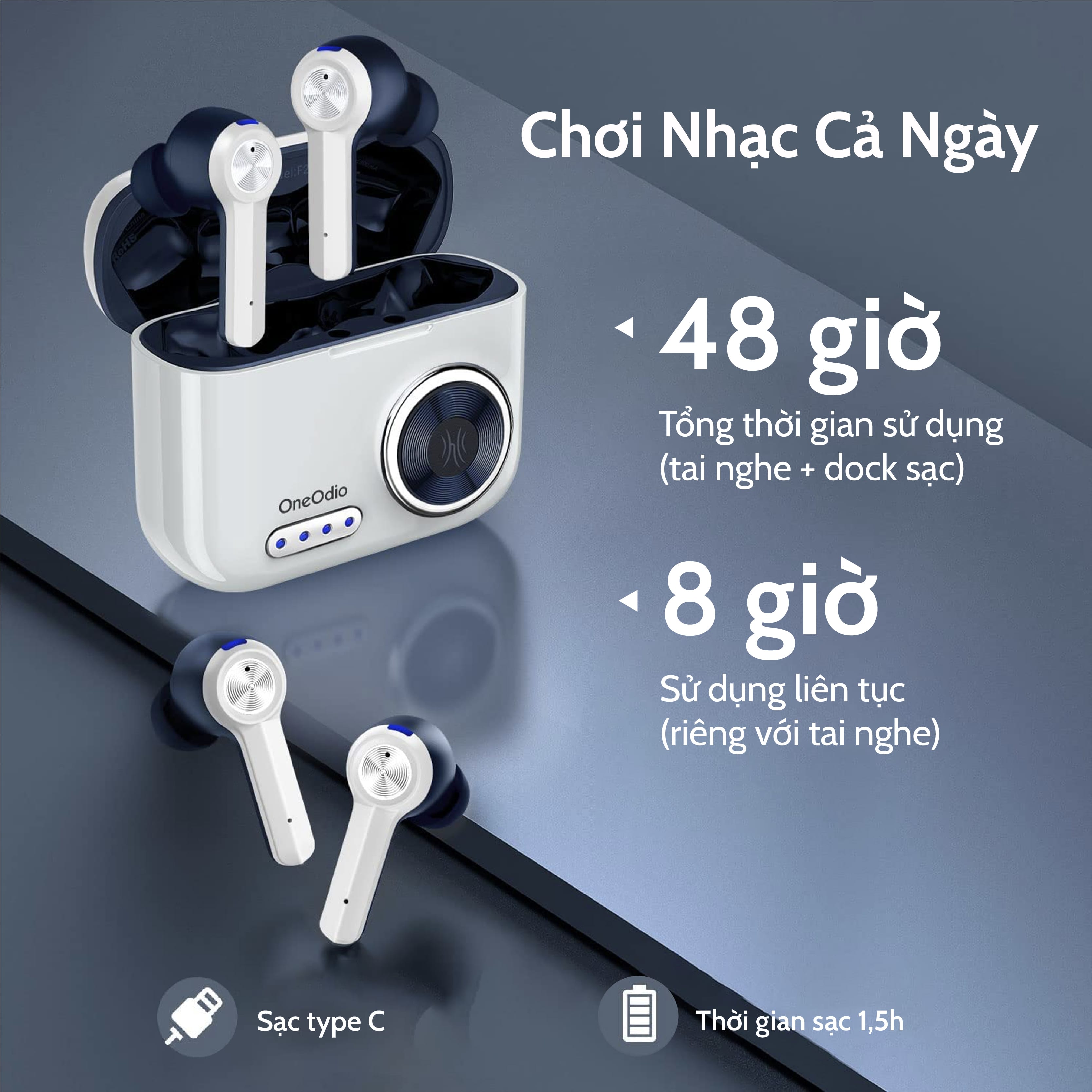 Tai nghe OneOdio F2 Bluetooth 5.0 âm thanh HiFi