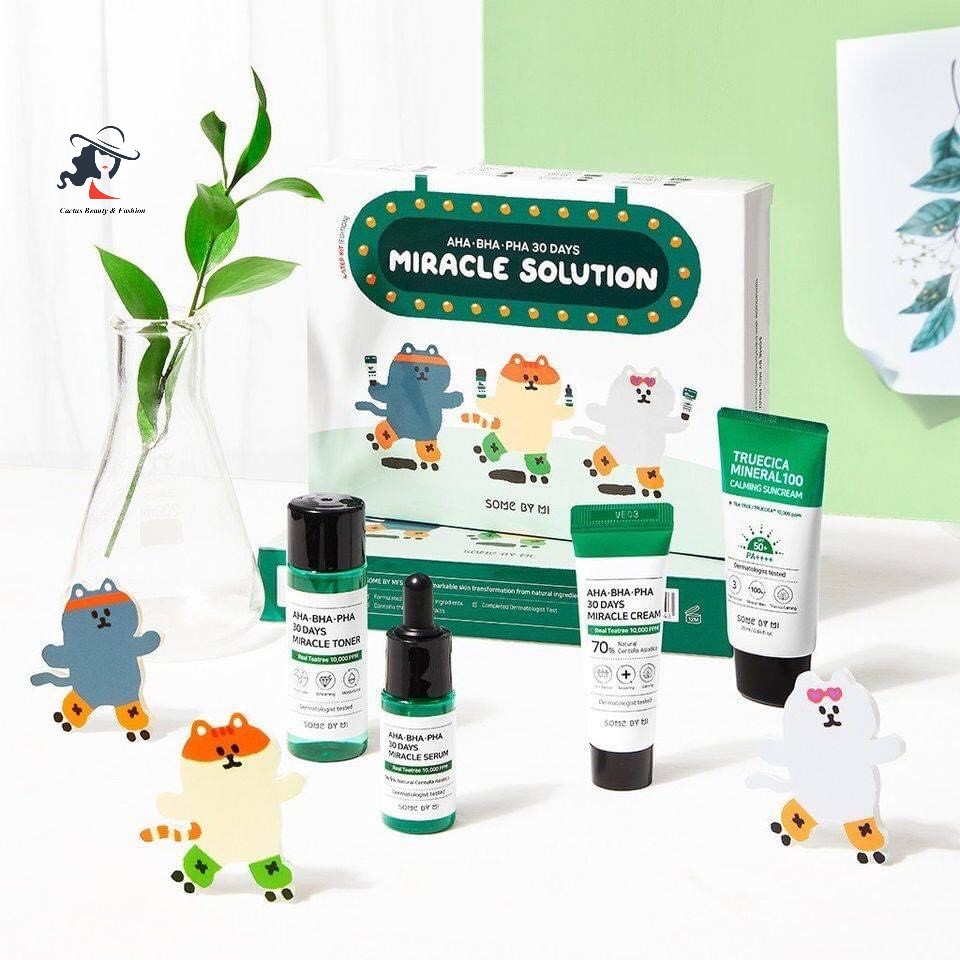 [HCM]Bộ kit Some By Mi AHA BHA PHA 30 Days Miracle Solution 4-Step Kit (Edition)