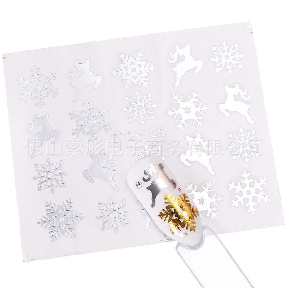 Sticker Nước Noel Dán Móng Tay ( Set 16 Tấm )