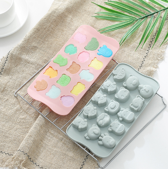 Khuôn silicon loại 1 hình đầu thú dễ thương có chư i love u