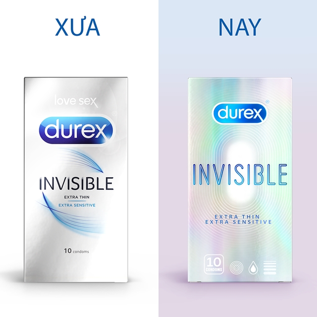 [HCM]Hộp bao cao su Durex Invisible 10 chiếc