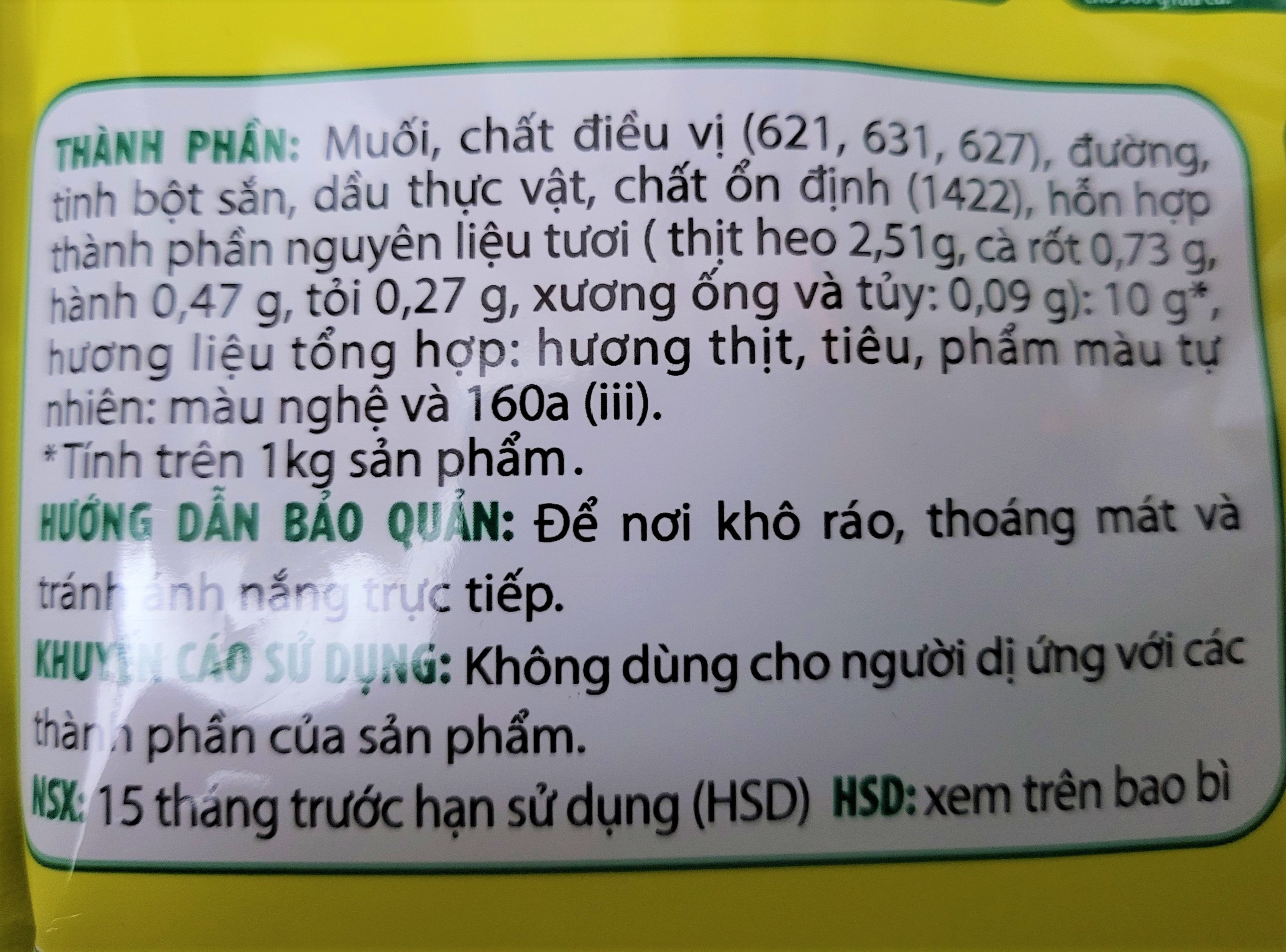 [Gói nhỏ 400g] HẠT NÊM VỊ HEO [VN] MEIZAN Pork Seasoning