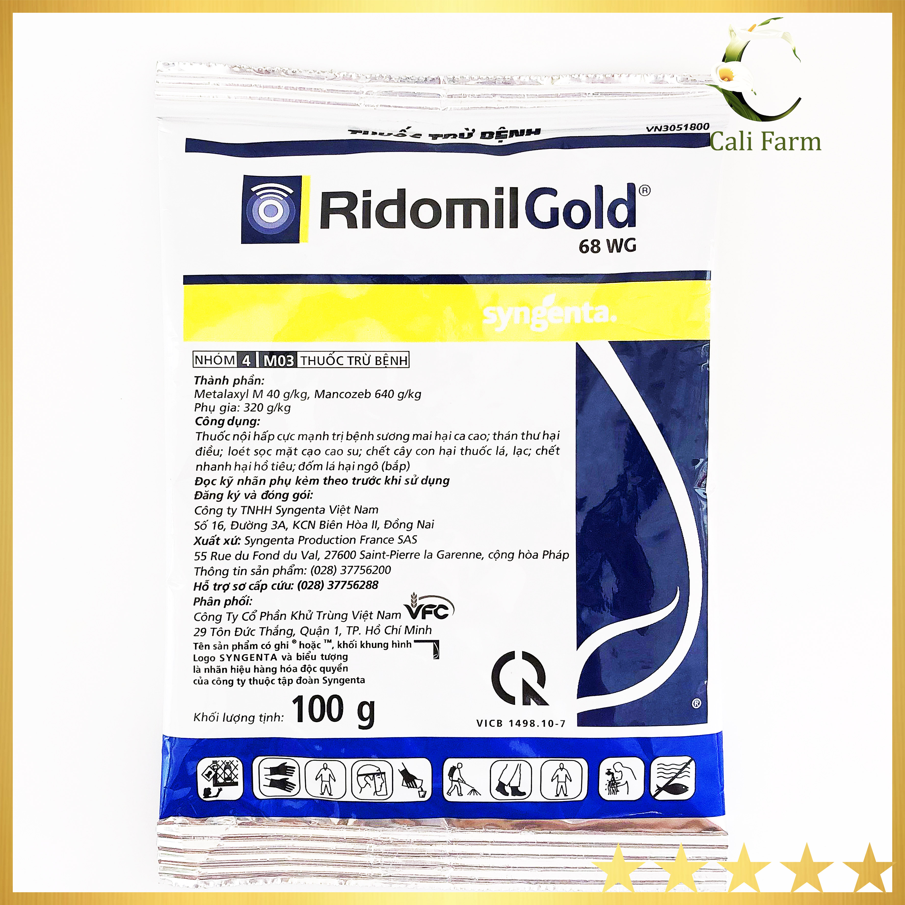 Chế phẩm trừ bệnh Ridomil Gold 100g