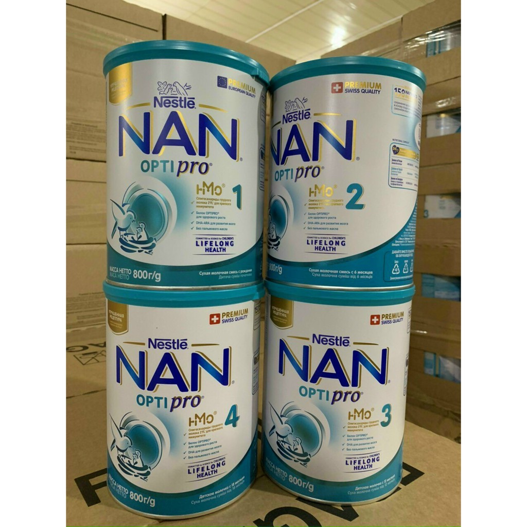 Sữa Nan Nga 800g số 1, 2, 3, 4
