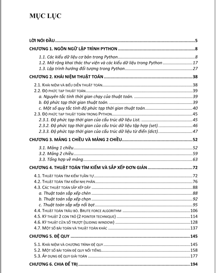 Python: Thuật toán & Cấu trúc dữ liệu. Bài tập và lời giải. Volume 1