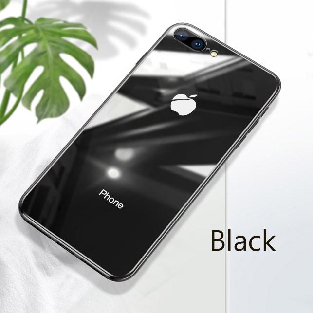 Ốp Lưng Kính Viền Silicon Cho iPhone 8 Plus, Ốp Lưng iPhone 8 Plus Siêu Đẹp