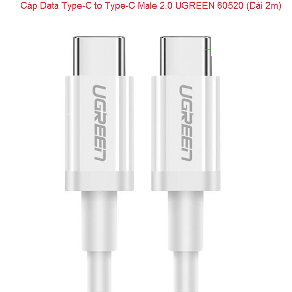 Cáp Data Type-C to Type-C Male 2.0 UGREEN 60520 (Dài 2m)