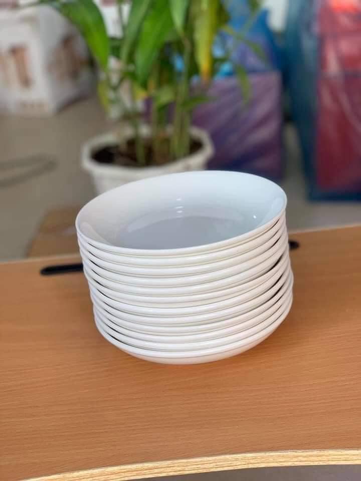 Combo 4 dĩa sứ Indonesia 8 inches