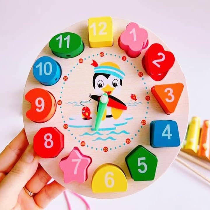 Combo 6 món đồ chơi gỗ an toàn cho bé, phát triển trí tuệ