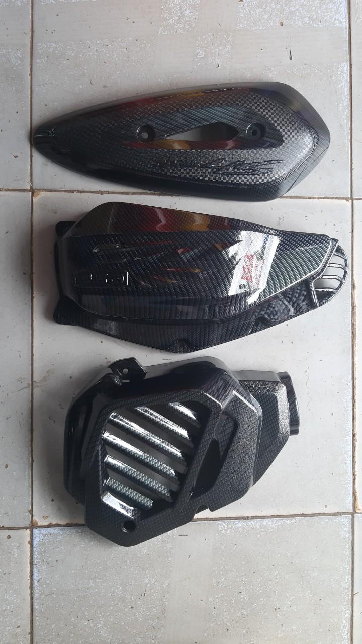 combo 3 món ốp đen carbon cho xe sh mode 2013 đến 2019