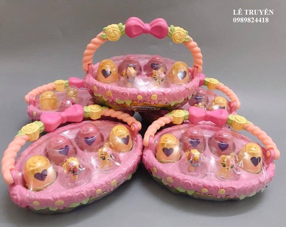 [HCM]Giỏ trứng Hatchimals hoa hồng