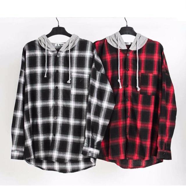[HCM]Áo Sơ Mi Flannel Nam Nữ Caro Cực Chất