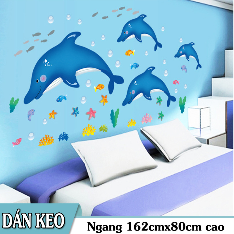 Decal dán tường tranh trí - 11 chậu hoa never stop dreaming