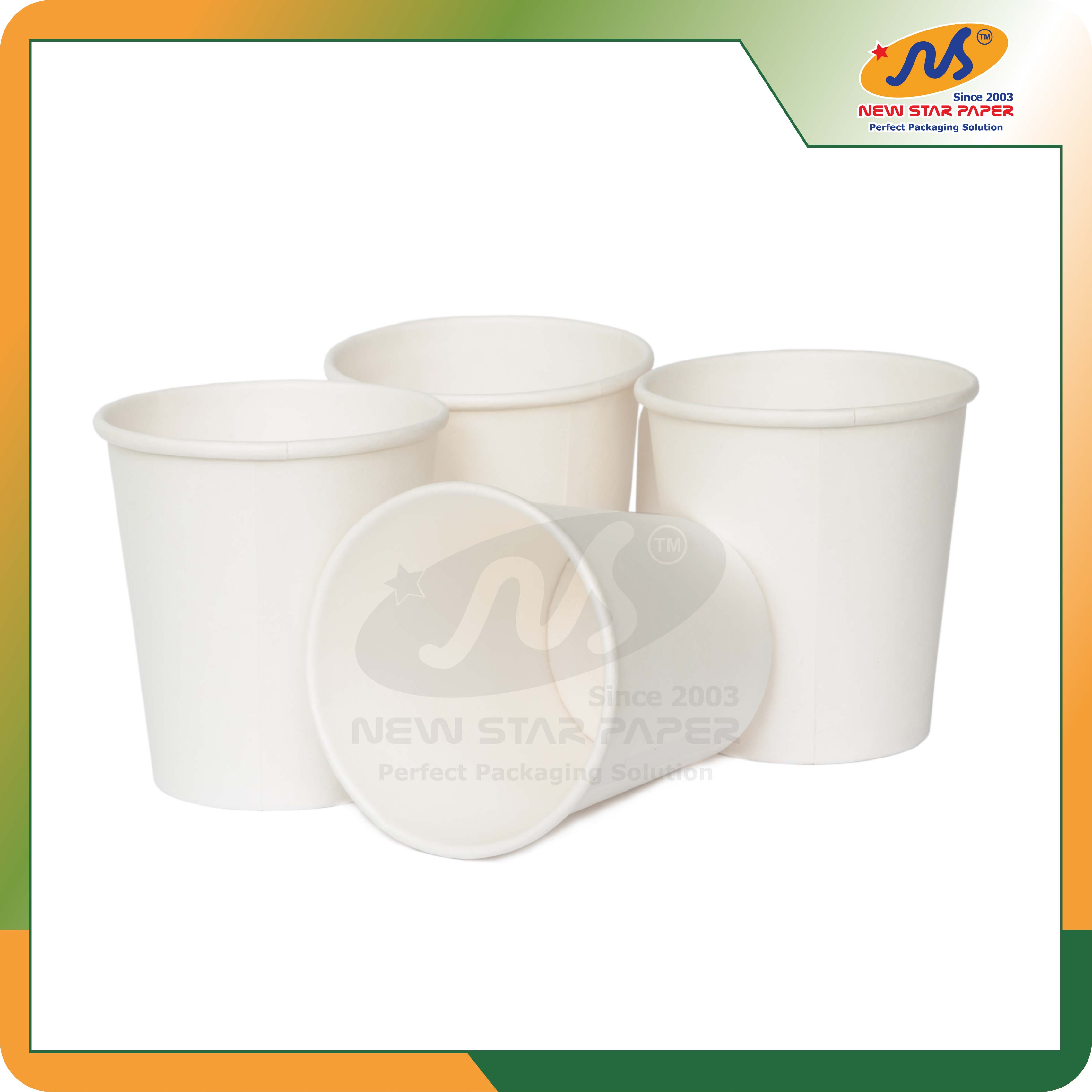 Ly giấy 16oz~472ml - Lốc 50 ly giấy trơn