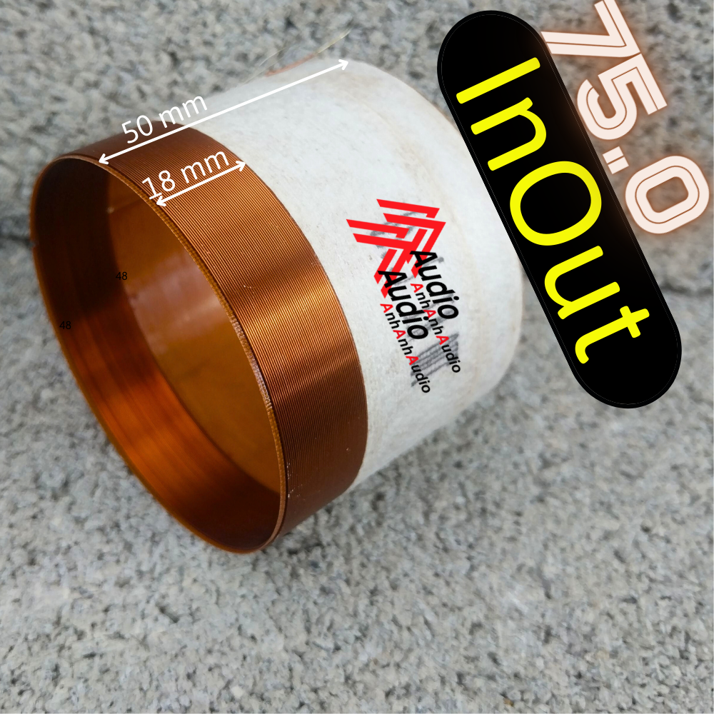 Coil loa 75 – 75.5 – 76.2 – 77 inout quấn 1 lớp trong 1 lớp ngoài