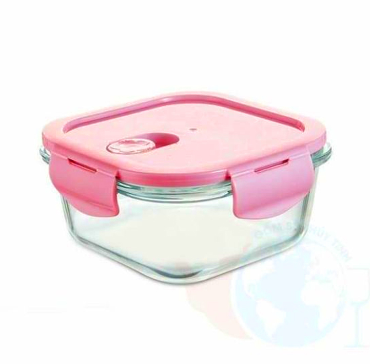 Thố thủy tinh vuông đựng thực phẩm 320ML, 520ML, 800ML[ NẮP HÚT CHÂN KHÔNG ]