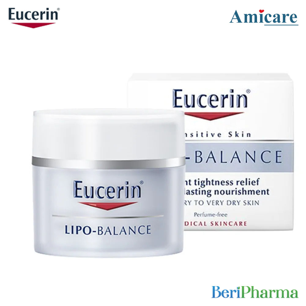 [HCM]Eucerin Kem Dưỡng Ẩm Cho Da Khô Và Nhạy Cảm Lipo Balance 50ml