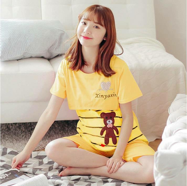 Bộ Bầu Và Sau Sinh Kẻ,100% cotton