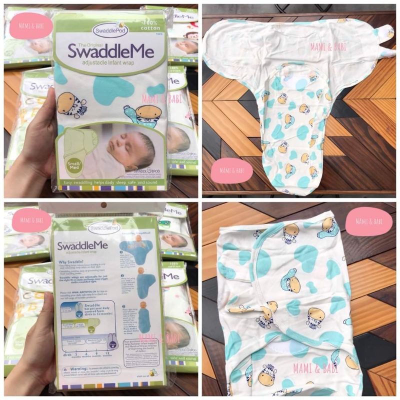 Ủ kén sơ sinh100% cotton Swaddle Me Summer cho bé